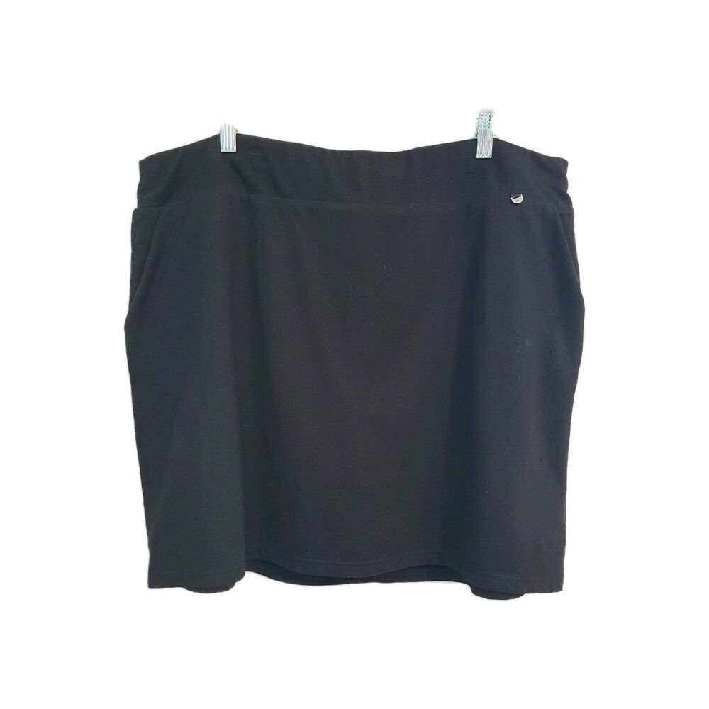 Jones New York Signature Black Skort 2X Athleisure Travel Work Minimalist Modest